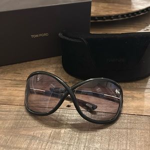 Navy Tom Ford Sunglasses - Whitney Cross Bridge - with original box and case!